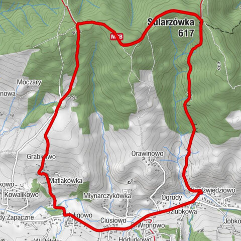 Ogrody - Sularzówka - Dziubkowa - Jeleniowo