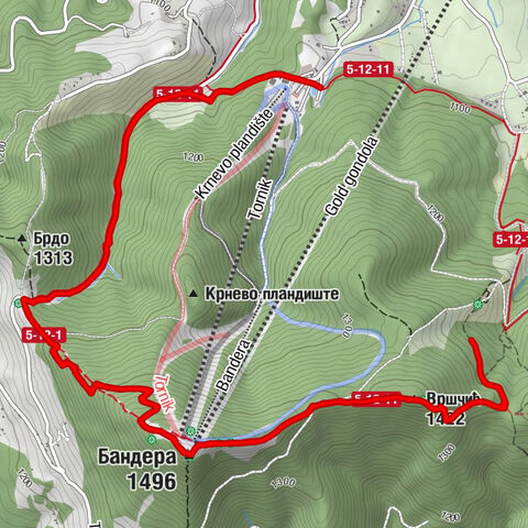 Јабланица - К2 Планинска кућа Торник - Бандера - Вршчић