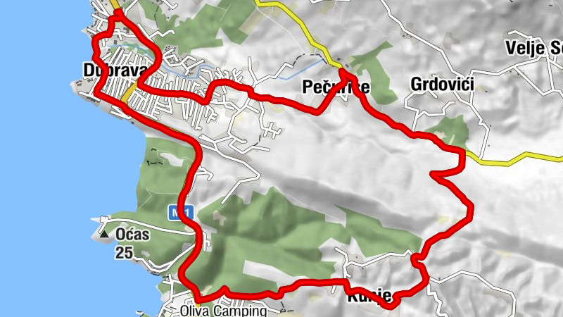 Bijela Glavica - Kunje - Grdovići - Pečurice