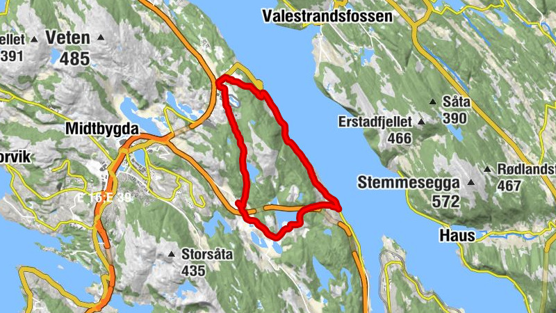 Breistein - Breisteinvegen sør lekeplass - Ytre Arna - Breisteinvegen nord lekeplass
