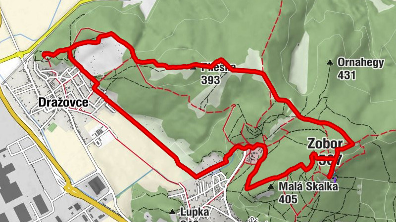 Svoradov prameň - Malá Skalka - Zobor - Nitra