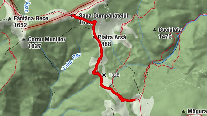 Budureasa - Șaua Cumpănățelul - Piatra Arsă