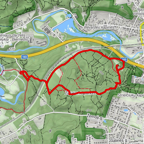 Naujosios Vilnios seniūnija - Žaliakalnis - Rokantiškių piliavietės regykla