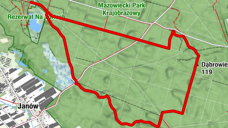 Otwock - Torfy - Dąbrowiecka Góra - Bunkry