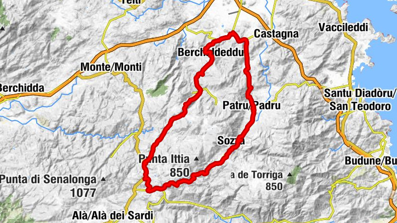 Olbia Mountains Roadbikerunde