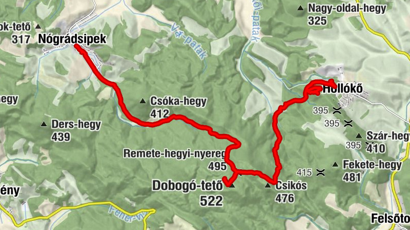 OKT-103 Nógrádsipek - Hollókő 15 km