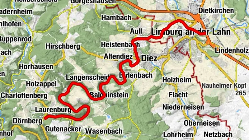 Canoe route Lahn from Limburg to Laurenburg