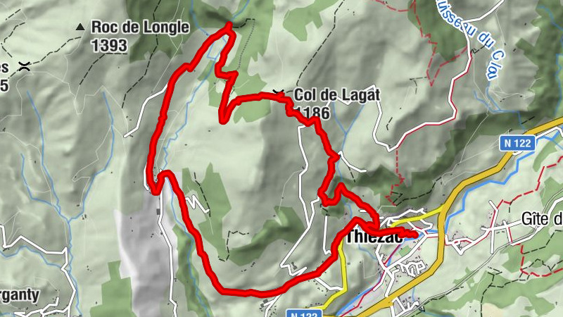 Naar de cascade van faillitoux vanuit Thiezac