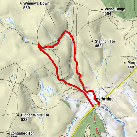 Waterfall Walk vanaf Postbridge