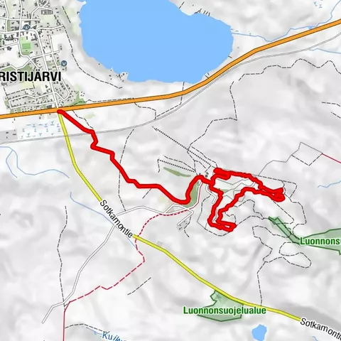 Saukko mountain biking trail 7,5 km, Ristijärvi