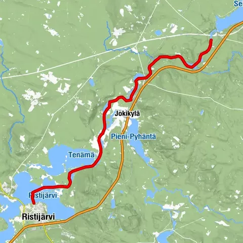 Seitenoikea - Pappilanranta canoeing route 17 km, Ristijärvi