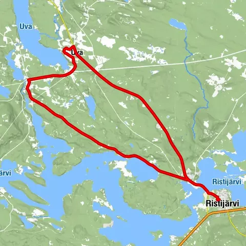 In the countryside of the Uva and Tolonen river 29 km, Ristijärvi