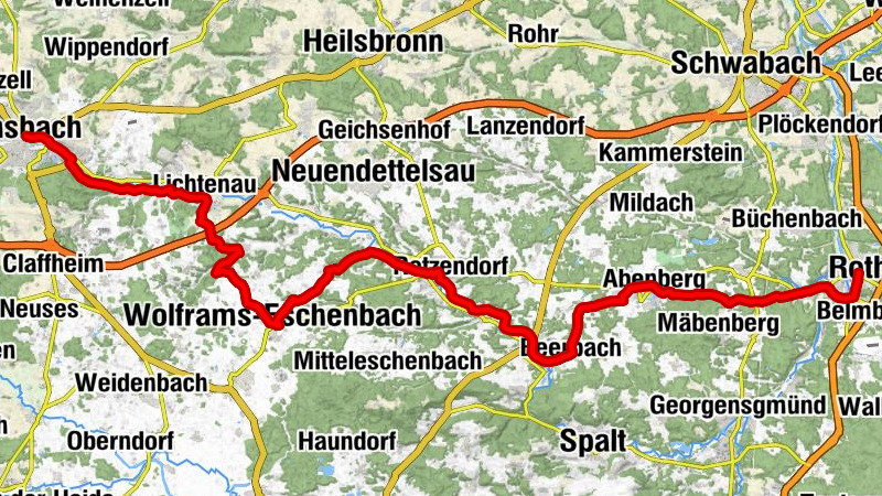 Fränkischer WasserRadweg: Fränkischer WasserRadweg - Etappe 7