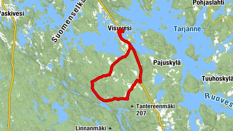 Cycling trip Visuvesi–Helvetin Portti ring route, Ruovesi (from Helvetin Portti to the chapel or vice versa)