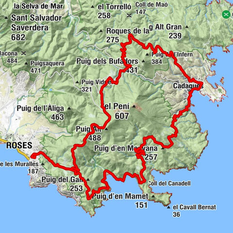 17 Roses Fràgam Peni Romanyac Perafita Bufadors Infern Cadaqués Manyana Canadell Montjoi Mirador-Falconera
