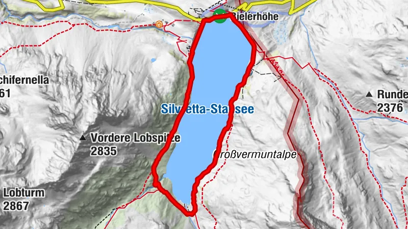 Silvrettasee circular route