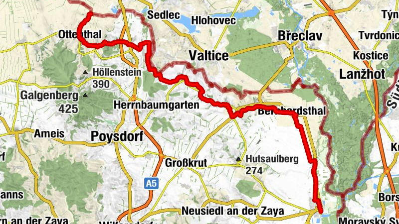 Weinviertel Dreiländereck cycling route