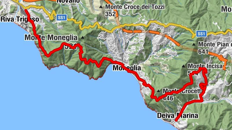 Riva Trigoso, Moneglia, Mezzema, Deiva Marina