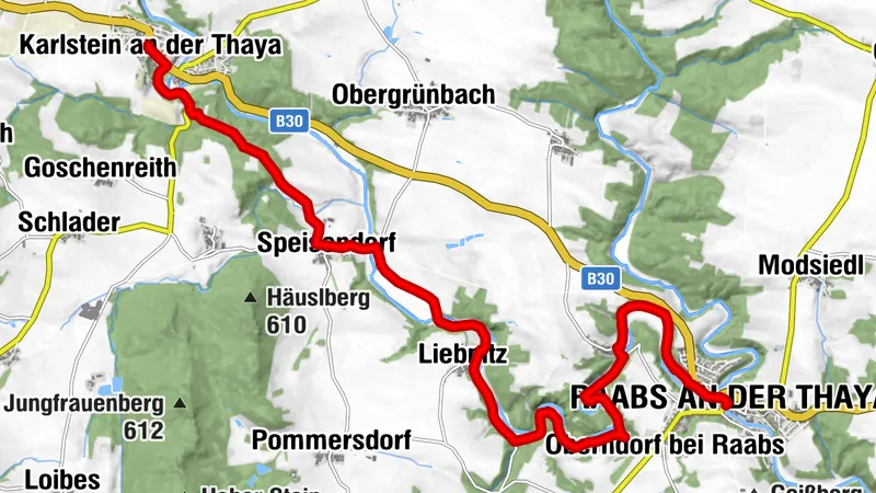 Thayatalweg 630 - 8th stage: Karlstein - Raabs/Thaya