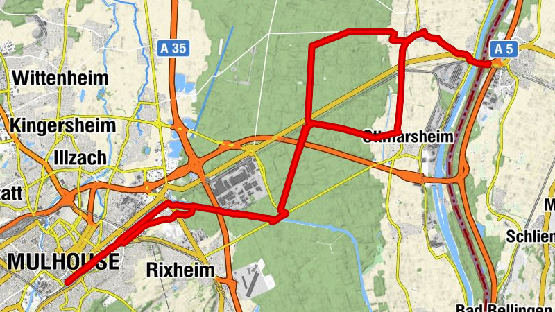 Radtour Neuenburg am Rhein - Mulhouse