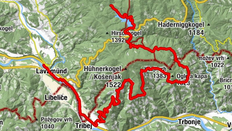 MTB 18 - Lavamünd bis Glasbläserdorf St. Vinzenz beim Stausee
