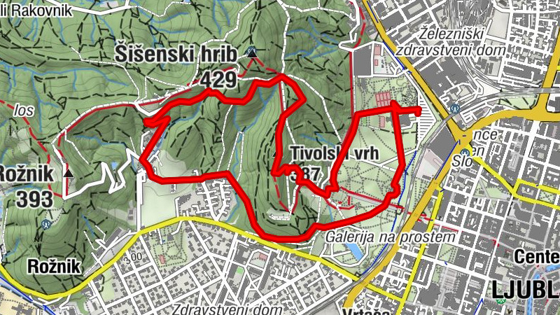 Ljubljana - Tivolski vrh