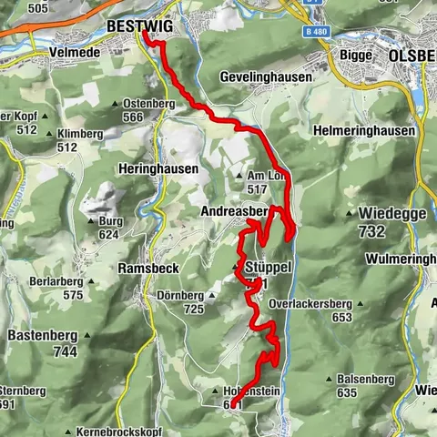 Bestwiger Panoramaweg - Etappe 1/4