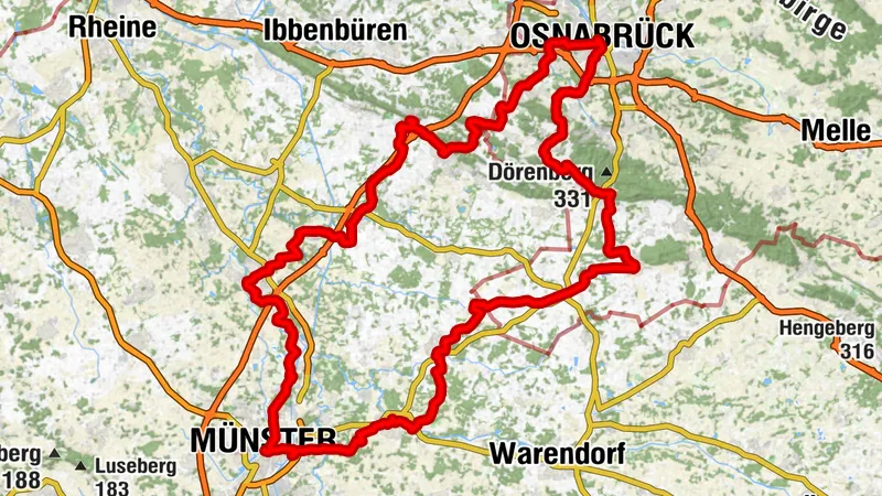 Friedensroute Münster - Osnabrück
