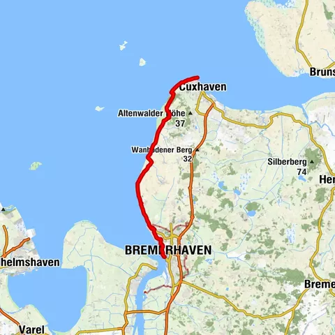 Nordseeküsten-Radweg Etappe 08 - Bremerhaven bis Cuxhaven