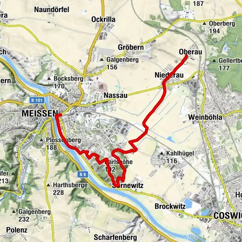 Sächsischer Weinwanderweg - Etappe 5 - Von Oberau nach Meißen
