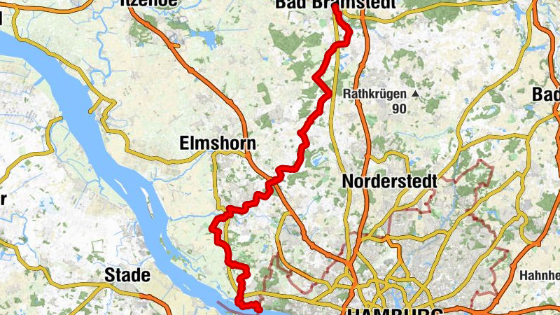 Ochsenweg-Etappe: Von Wedel nach Bad Bramstedt