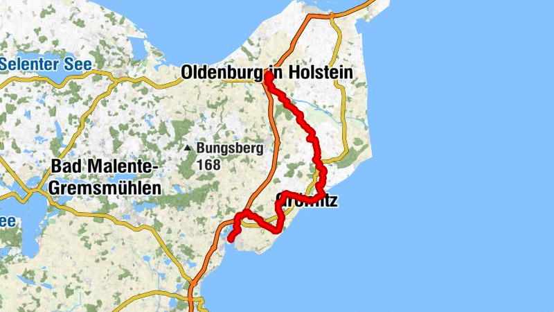 Radfahren auf dem Mönchsweg - Etappe 9 (45 km)