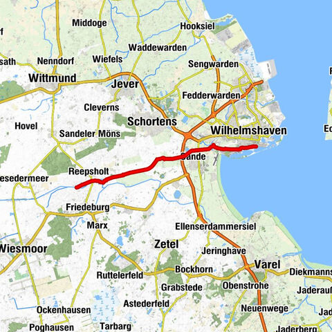 Ems-Jade-Weg - 3. Etappe -  Friedeburg nach Wilhelmshaven