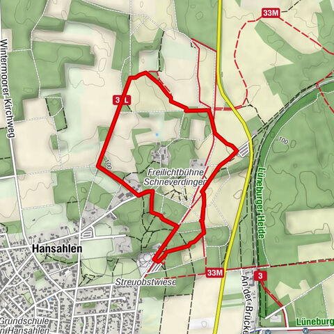 Wanderweg 31 L im Landschaftsschutzgebiet Höpen in Schneverdingen