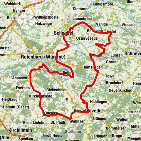 Südschleife - Rennradtour bei Scheeßel
