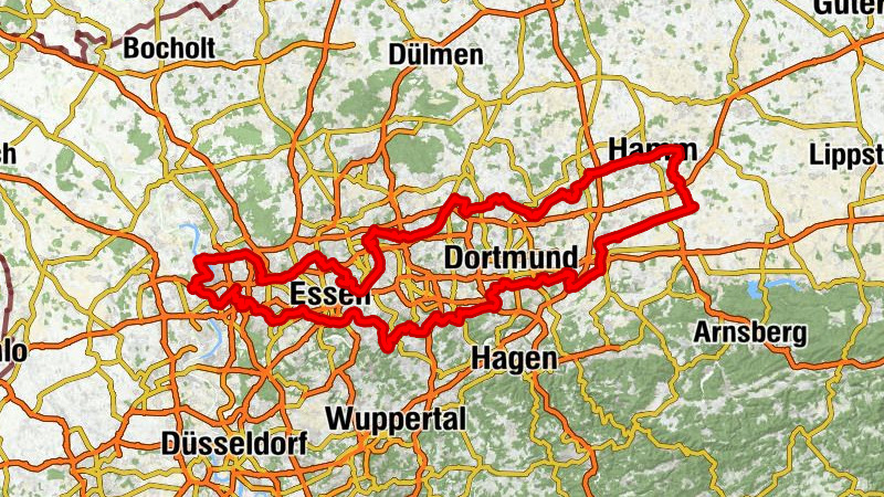 Route Industriekultur per Rad - Rundkurs 