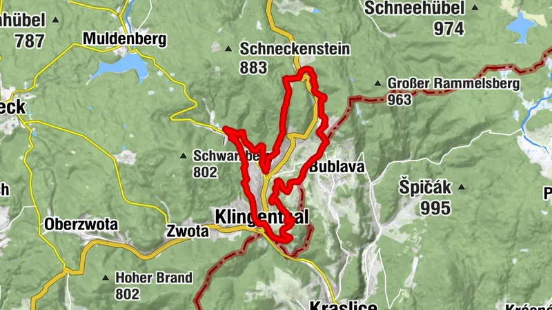 Rundweg Höhensteig Klingenthal - Tagesrundtour ab Mühlleithen
