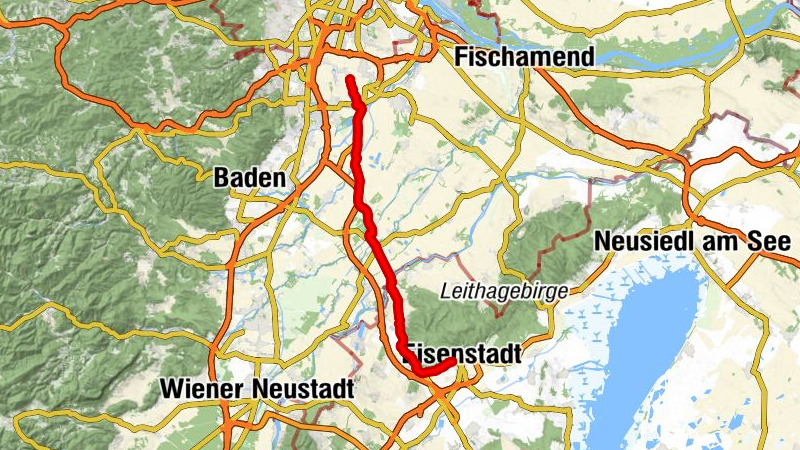 Hennersdorf-Eisenstadt entlang der B16