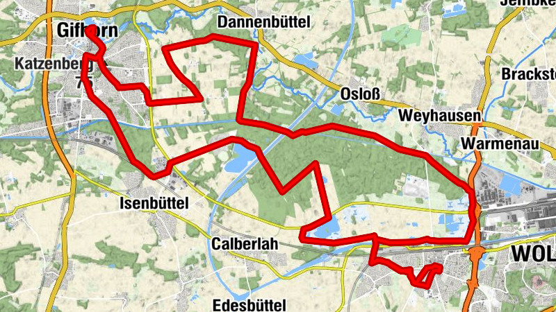 AllerHoheit von Gifhorn nach Fallersleben