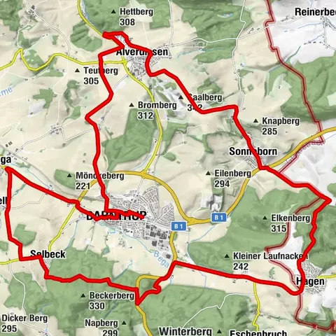Digitale Radroute Rund um Barntrup