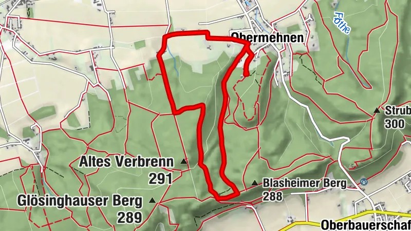 A1 Obermehnen -Wanderweg im Wiehengebirge 