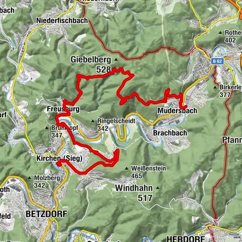 Natursteig Sieg | Etappe 14 | Kirchen (Sieg)–Mudersbach