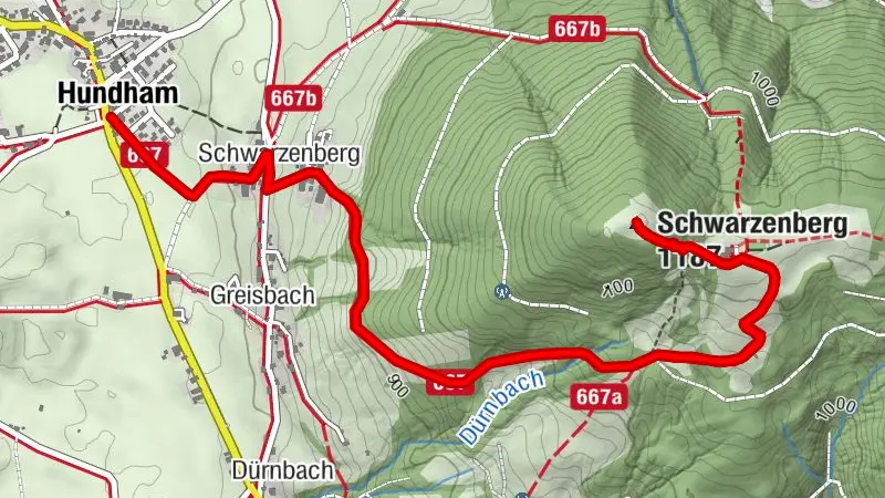 Von Hundham auf den Schwarzenberg