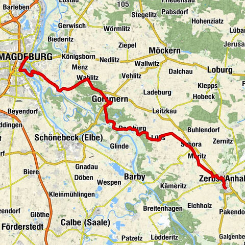 Lutherweg von Zerbst nach Magdeburg