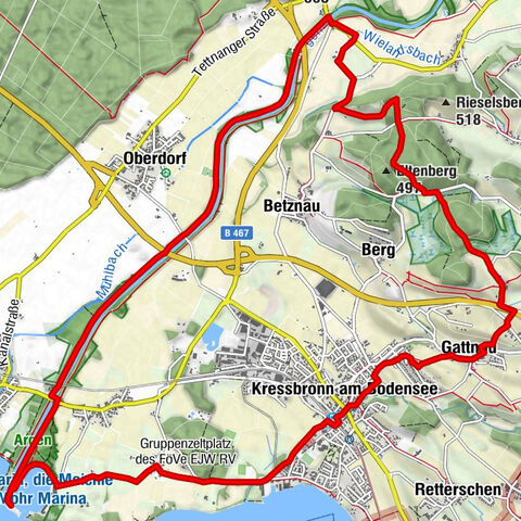 Rund um Kressbronn entlang der Argen