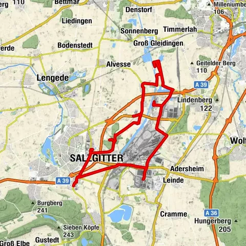 Industrie-Route Stahl und Erz