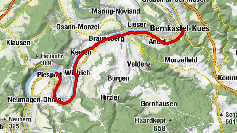 Mosel Cycle Path Section 5: From Piesport to Bernkastel-Kues
