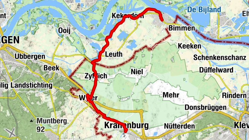 Jakobspilgerweg 3, Etappe 1: Millingen aan de Rijn—Kranenburg