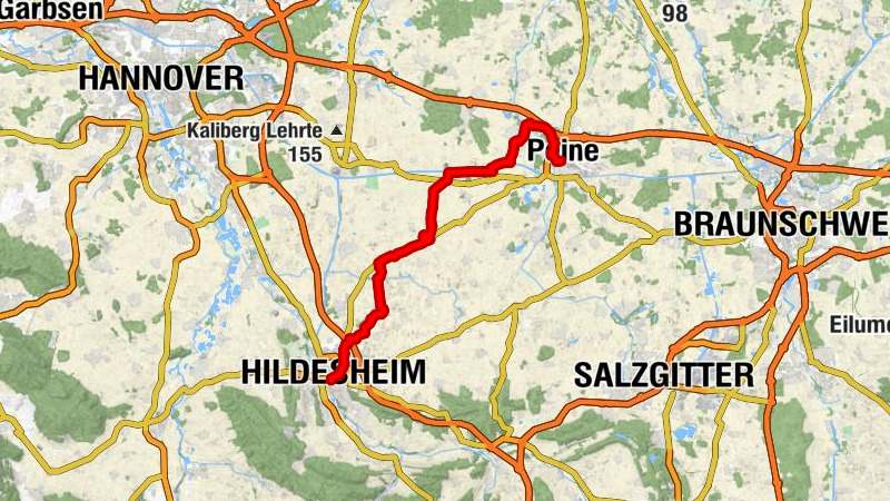 Kulturroute Alternativroute: Etappe 9b Peine - Hildesheim