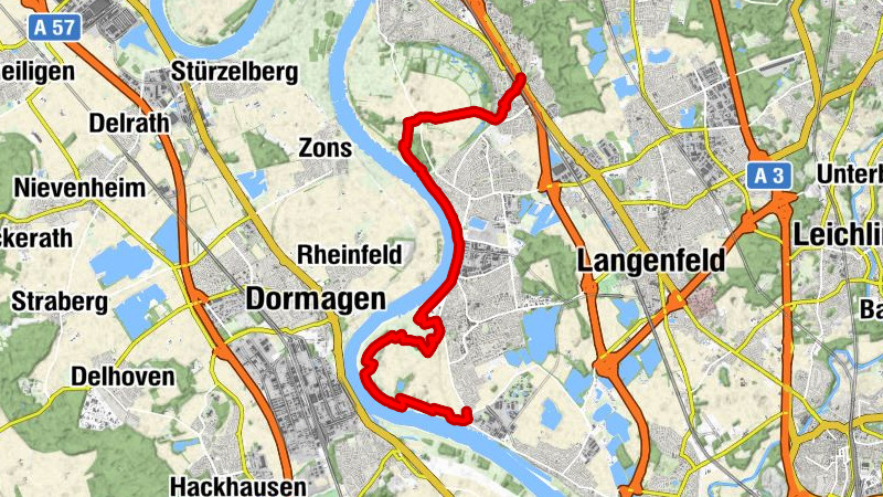 13 Düsseldorf-Garath to Monheim am Rhein